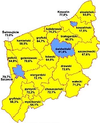 ZDAWALNOŚĆ EGZAMINU MATURALNEGO W WOJEWÓDZTWIE ZACHODNIOPOMORSKIM źródło: OKE w Poznaniu zdawalność