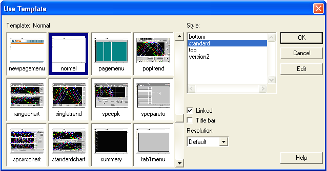 Strony grafiki Rysunek 5.2 Ćwiczenie: Utwórz stronę korzystając z szablonu normal. Zapisz stronę pod nazwą Proces z poziomu Citect Graphics Builder menu File Save lub Save As.. 5.1.