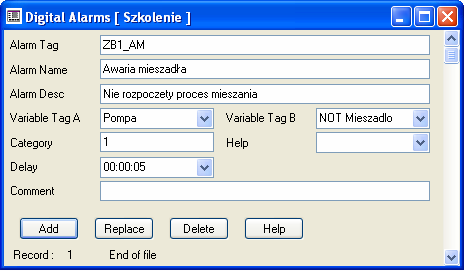 8. Alarmy Alarmy System Vijeo Citect umoŝliwia budowanie rozległego systemu nadzoru stanów awaryjnych aplikacji.