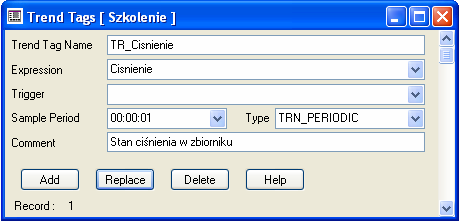 9. Trendy Trendy System Vijeo Citect umoŝliwia rejestrowanie danych z procesu i przedstawianie ich w postaci trendów na stronach grafiki.
