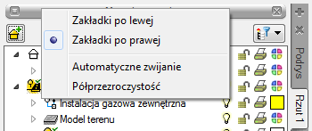 Rozpoczynamy pracę Okno Menadżer projekt zmienia się wraz z tworzonym projektem, dochodzą w nim kolejne budynki, projekty instalacji, sieci, nowe widoki na zakładkach, z każdym kolejnym elementem