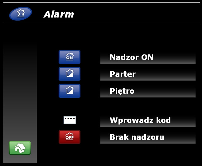 Aby aktywować alarm (całkowity lub częściowy) Aby dezaktywować