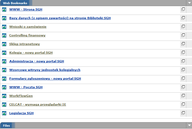 Praca na komputerach, które nie są podłączone do sieci SGH: Dostęp do systemu Workflow i wszystkich jego funkcji możliwy jest z komputerów nie będących w sieci SGH poprzez stronę https://brama.sgh.