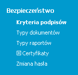 4. SuperUser Bezpieczeństwo Bezpieczeństwo grupa funkcjonalności umoŝliwiających zarządzanie bezpieczeństwem operacyjnym (administratora firmy).