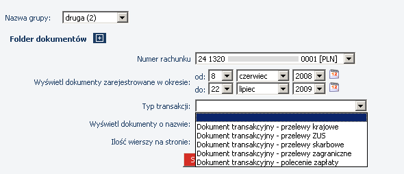 Rysunek 80 CHB Transakcje Folder dokumentów KROK 4. KROK 5.