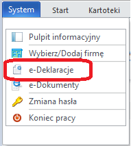 8 IV. Obsługa modułu e-deklaracje.