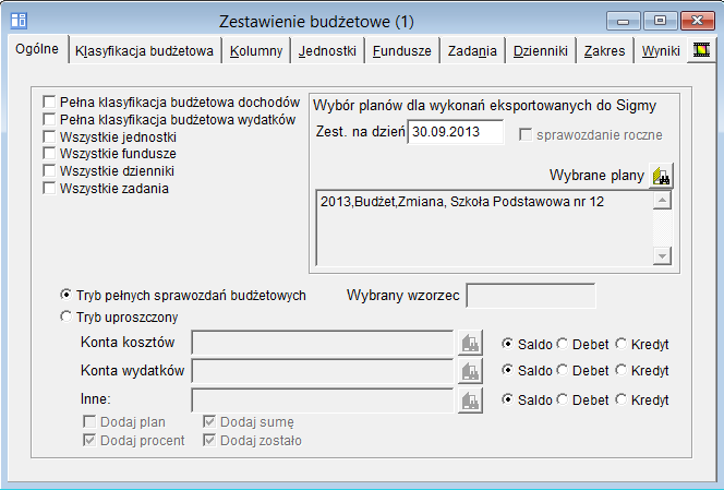 Księgowość Optivum Jak wykonać zestawienie Rb-27S? Aby przygotować zestawienie Rb-27S, wykonaj następujące czynności: 1. Z menu Zestawienia wybierz pozycję Budżetowe. 2.