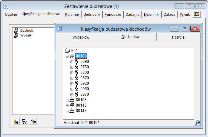 Księgowość Optivum. Jak wykonać zestawienie Rb-27S? 2/6 Zaznacz pozycję Dochody i kliknij ikonę.