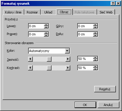 94 Zastosowanie Informatyki Aby wstawić rysunek Worda wybieramy z menu rozwijalnego Wstaw polecenie Rysunek ClipArt Galeria ClipArtów 2.17.3.