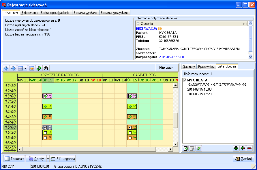 3. Funkcje PESEL pracownika wykonującego (RIS). Imię i nazwisko pracownika wykonującego (RIS). Numer telefonu pracownika kierującego (RIS). Imię i nazwisko pracownika kierującego (RIS).