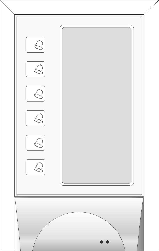 Służy do bezpośredniego dzwonienia do wybranych lokali. Do każdego przycisku można zaprogramować numer, pod który ma dzwonić. Zawiera podświetlane przyciski i okno (szer.52mm i wys.