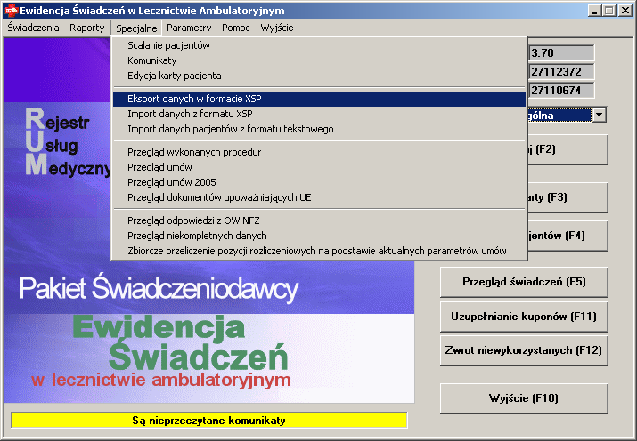 KS-PPS Instalacja programu Importu danych z Pakietu można dokonać w module Serwis. Odbywa się to poprzez funkcję wybieraną z górnego menu - Import PŚ > Pliki XSP.