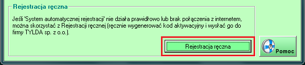 15 2.2. Rejestracja ręczna Rejestracji ręcznej należy używać tylko w przypadku problemów z Systemem automatycznej rejestracji.