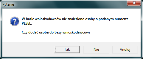 27 6.1.3. Automatyczna aktualizacja danych wnioskodawcy w bazie Informacje te nie dotyczą modułów Sprzęt rehabilitacyjny Instytucje oraz Sport, kultura, rekreacja i turystyka.