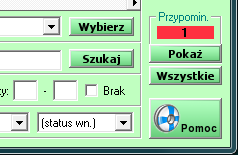 34 firmę z bazy dane organizatora lub ośrodka w przypadku modułu Turnusy rehabilitacyjne dane tłumacza migowego w przypadku modułu Usługa tłumacza języka migowego i tłumaczaprzewodnika 6.4.3. Przypominacz Opcje Przypominacz Przypominacz służy do zapisywania ważnych terminów we wnioskach.