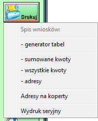 63 9.6. Wydruki seryjne Wydruki seryjne umożliwiają drukowanie jednocześnie wielu dokumentów (z jednego szablonu).
