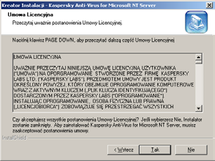 INSTALACJA Rysunek 1. Pierwsze okno dialogowe Kreatora Instalacji Rysunek 2. Okno dialogowe Umowa Licencyjna Krok 3.