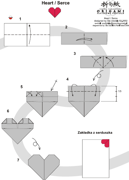 Zadanie 1. Do wykonania serca używamy ½ szerokości kartki formatu A4. I tą połowę dopiero składamy na pół Podzielić się na grupy po min. 7 osób.