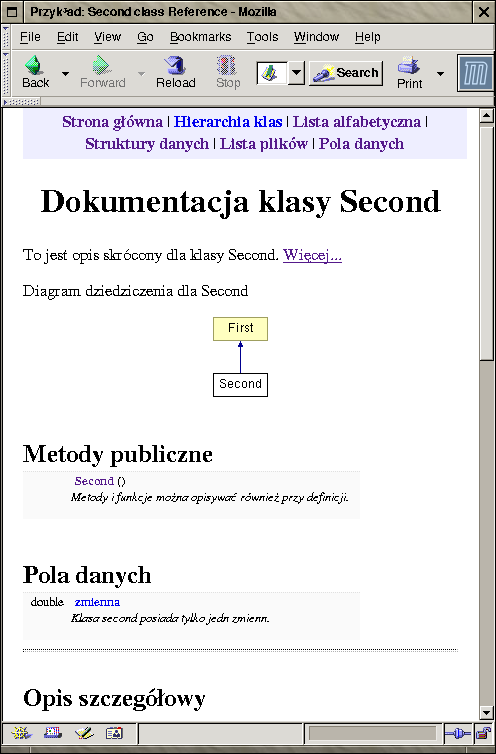Doxygen - przykład Wykład 11 p.