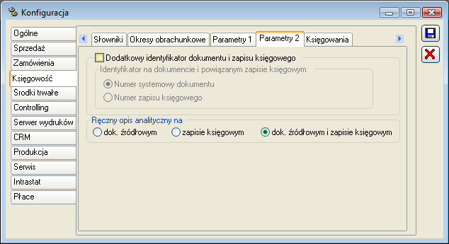 Rys. 9.5 Konfiguracja, zakładka: Parametry 2 9.3.1.