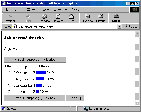 echo "</TABLE>"; mysql_free_result($wyniki);?