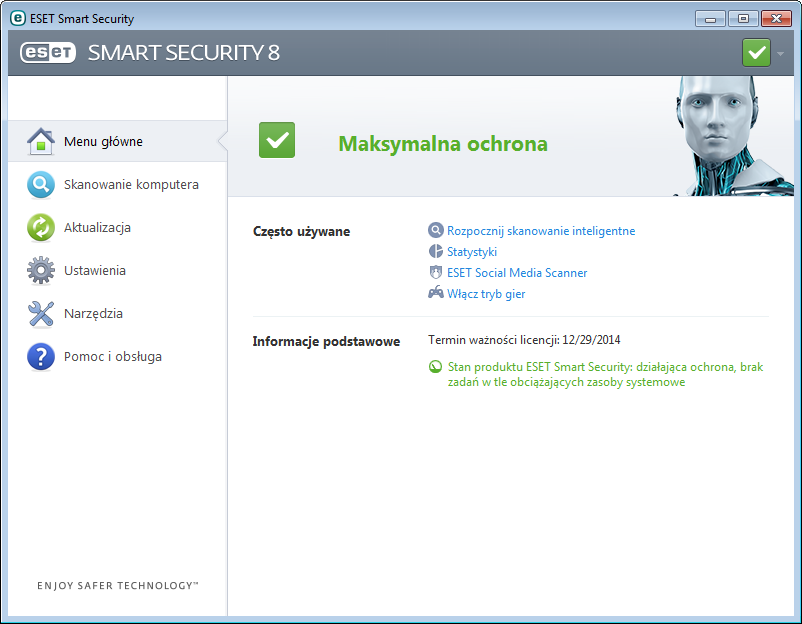 Aktualizacja Program ESET Smart Security zawiera wstępnie zdefiniowane zadanie zapewniające systematyczne aktualizacje (patrz sekcja Harmonogram w podręczniku produktu).
