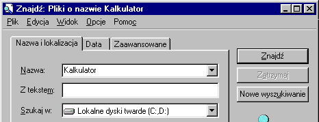 19. Ćwiczenie (Uruchamianie programów na róŝne sposoby) Uruchom przykładowe programy, korzystając z menu Start, opcji Uruchom oraz opcji Znajdź. 20.