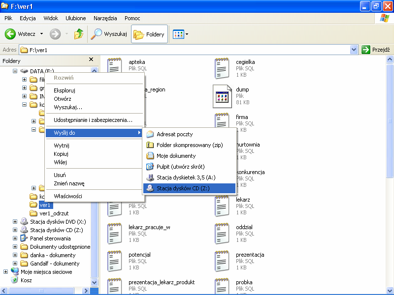 Praca z Eksploratorem Windows Program Eksplorator służy do zarządzania danymi przechowywanymi na dyskach komputera. Ćwiczenie 3.7.