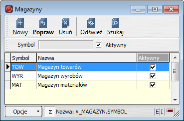 7.4. Magazyny Magazyn» Magazyny Ponieważ system Fakturowanie+ umożliwia