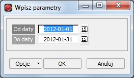 Zestawienie paragonów Sprzedaż» Wydruki»