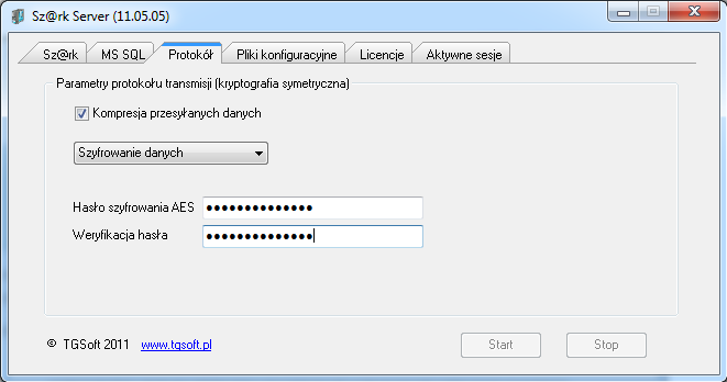 W zakładce MS SQL określamy parametry połączenia z bazą danych MS SQL Server.