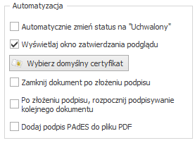 Z poziomu ustawień mamy możliwość 1. Instalacji certyfikatów głównych certyfikaty główne zainstalowane w systemie są niezbędne do prawidłowej weryfikacji składanych podpisów.