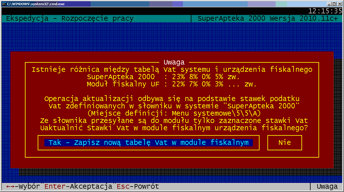 Rys. 10. Komunikat z pytaniem o zatwierdzenie zmian w kartotekach leków. Ad. 4.