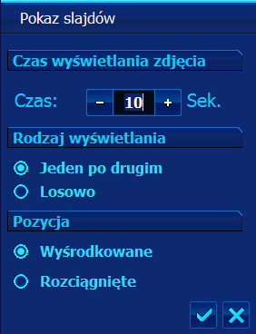 Rysunek 4: Konfigurowanie pokazu slajdów jako wygaszacza ekranu W polu Czas wyświetlania zdjęcia należy określić przez jaki czas zdjęcie będzie wyświetlane zanim nastąpi jego zmiana.