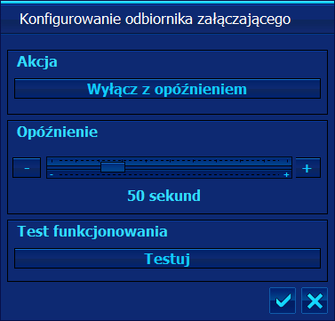 1.2.1.1 Konfigurowanie akcji odbiornika załączającego Rysunek 6 przedstawia konfigurowanie akcji wykonywanej przez odbiornik załączający.