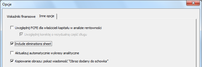 4.5.5 Eliminacje Eliminacje są dostępne dla edycji Enterprise w celu konsolidacji plików obliczeniowych.
