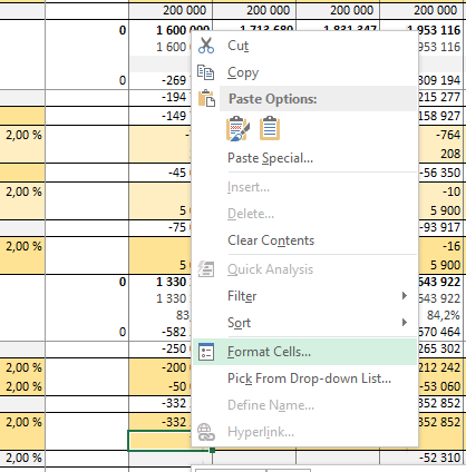 Formatowanie komórek w pliku obliczeniowym jest dozwolone używając menu i skróty Microsoft Excel. 3.