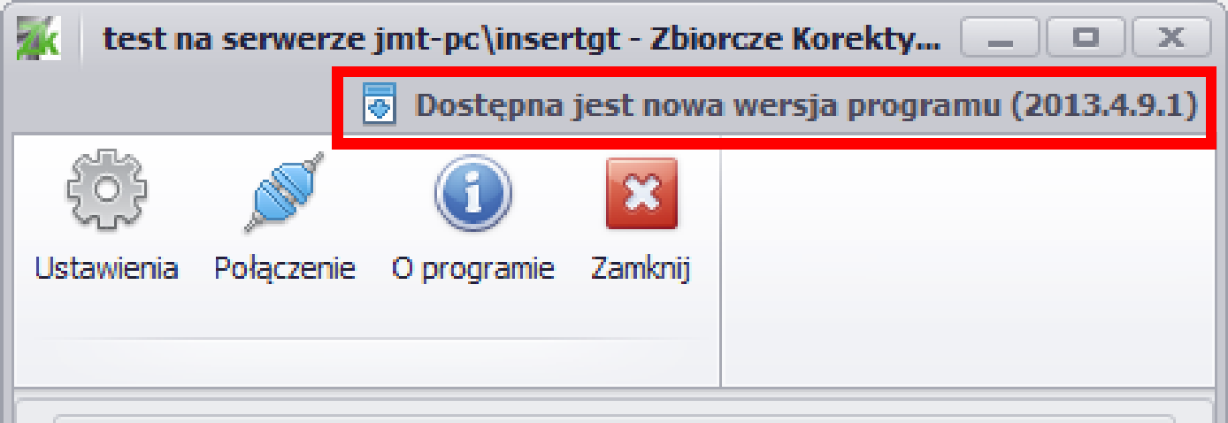 8. Uaktualnienia i nowe wersje Ukazanie się nowej wersji programu jest sygnalizowane poprzez