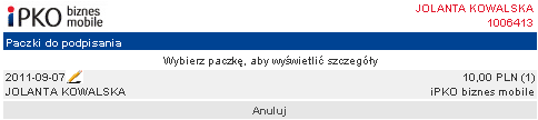 3.4. Funkcjonalność serwisu - transakcje Wyświetlenie informacji o transakcjach wymaga powrotu do strony głównej i wybrania z menu głównego pozycji Transakcje.