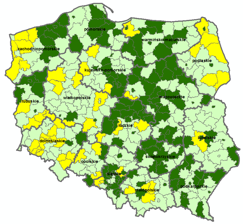 Mapa zasadnicza cyfryzacja zasobu w powiatach mapa w postaci