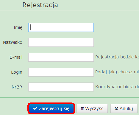 4.3.3. Prędkość dostępu do Internetu powyżej 100 kb/s. 5. Rejestracja: (dot.