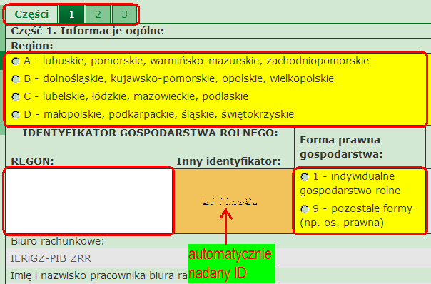 12.2. Dane z papierowego formularza Ankiety należy zapisać w Systemie RDR przy pomocy funkcjonalności ARozPro\Nowa, dane można będzie w przyszłości modyfikować ( ARozPro\Edycja ) i klasyfikować