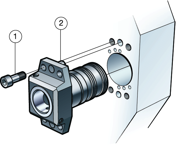 Zawór sterowany przyciskiem Zawory sterowane przyciskiem dostarczane są w stanie gotowym do zamontowania w tarczy głowicy rewolwerowej albo w imaku, przeznaczonych dla hydraulicznych uchwytów