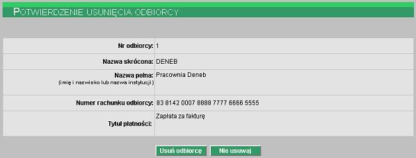 8. Odbiorcy Istotnym elementem systemu jest definicja Odbiorców. W opcji tej użytkownik ma możliwość wpisania pełnych danych związanych ze swoimi kontrahentami.