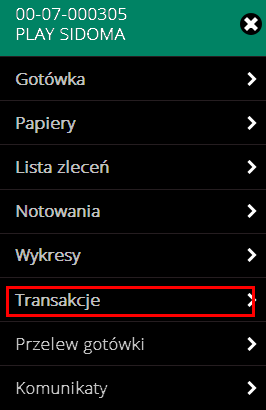 użytkownikowi wybrać rodzaj wyświetlanych zleceń: zlecenia, tylko zlecenia aktywne albo tylko zlecenia
