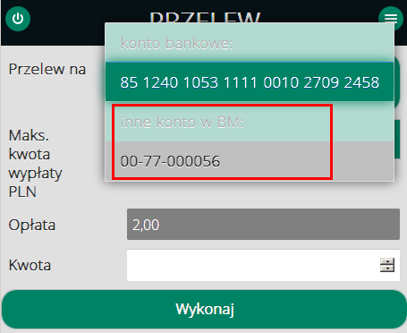 Po zatwierdzeniu pojawi się kran z potwierdzeniem wykonania operacji. 2.