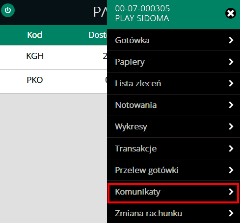 2 Wymuszona zmiana hasła Przy pierwszym logowaniu lub po zmianie hasła przez pracownika Domu Maklerskiego na podstawie dyspozycji klienta, system M@klernet Mobile, po wprowadzeniu przez użytkownika