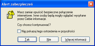 Rysunek 13: Okno informacji o certyfikacie SSL Ścieżka certyfikacji Aby zamknąć okno należy wybrać przycisk OK.