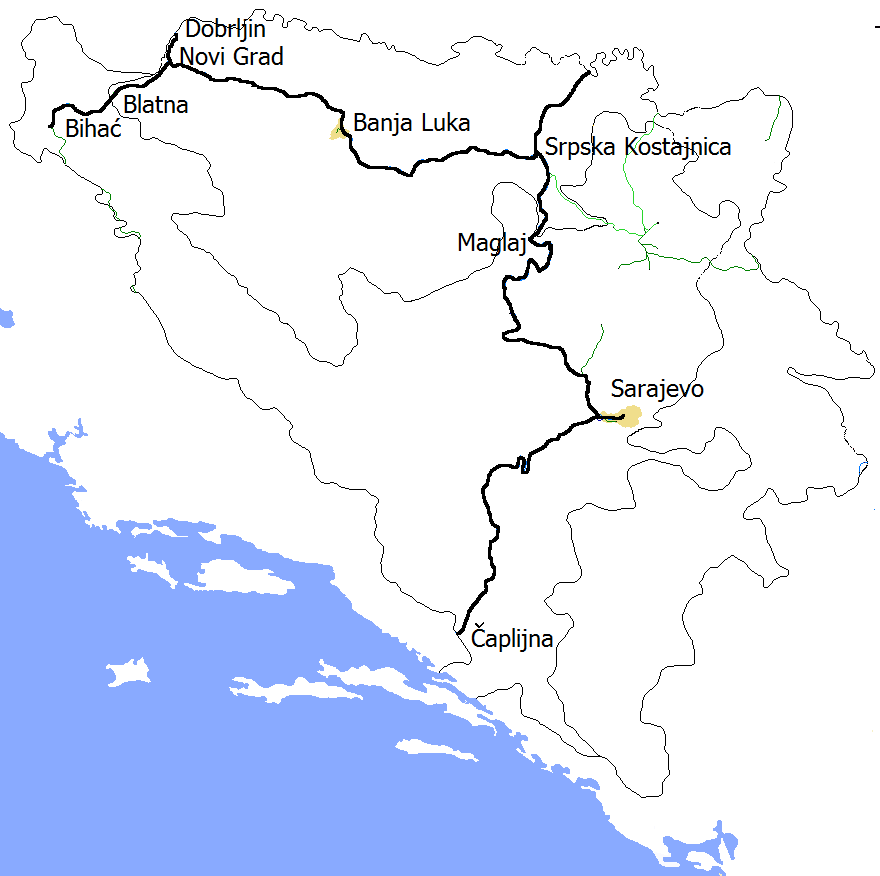 1.2. Bośnia i Hercegowina Bośnia i Hercegowina nie posiada kolejowego przewoźnika narodowego, który operowałby na terenie całego kraju. W Federacji Bośni i Hercegowiny (rys. 1.