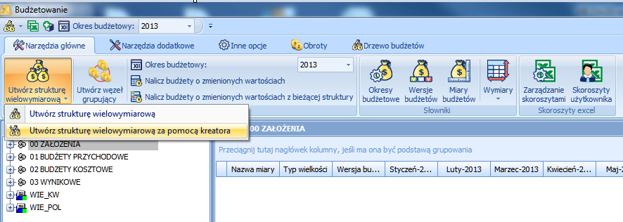 KREATOR TWORZENIA STRUKTUR WIELOWYMIAROWYCH -